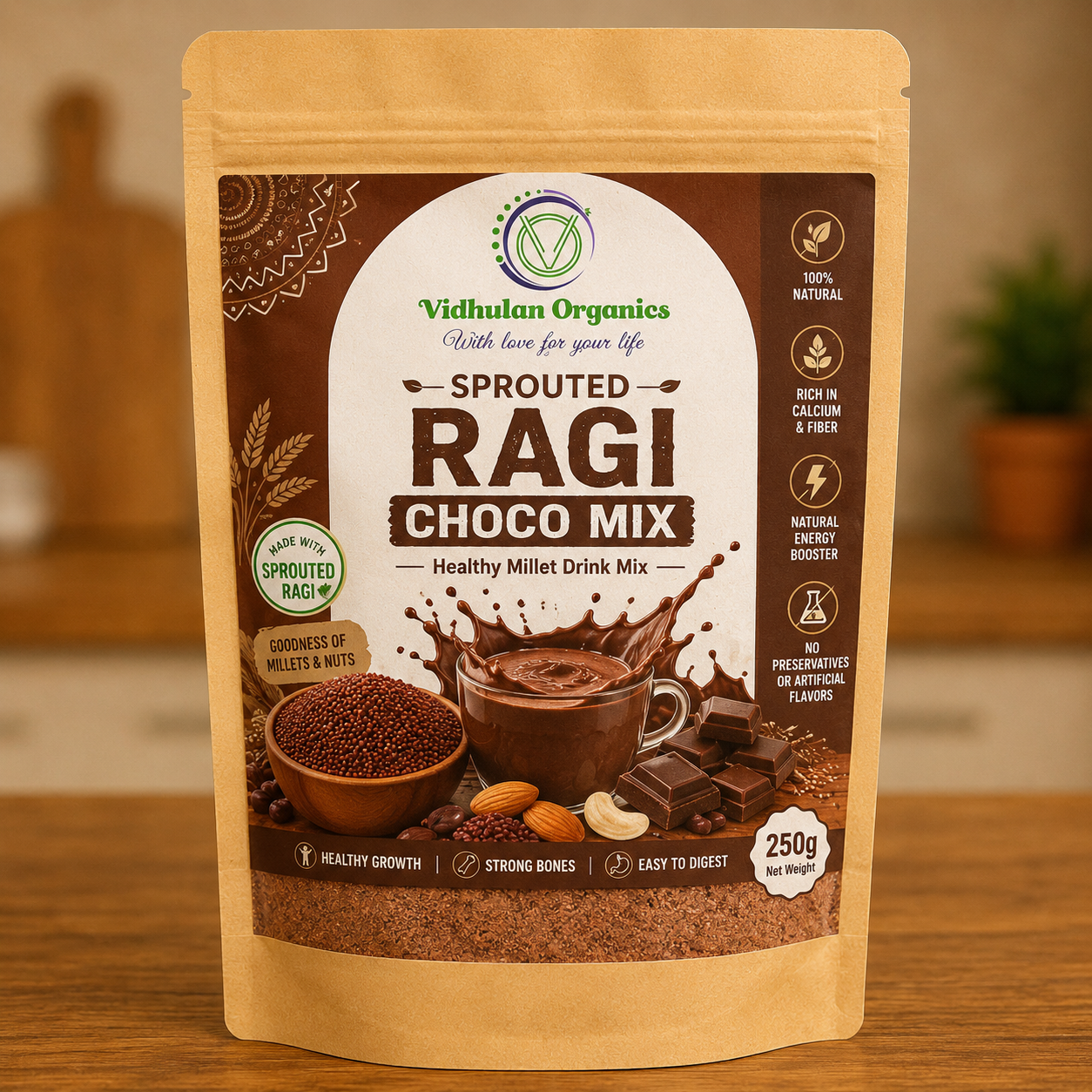 Sprouted Ragi Choco Mix